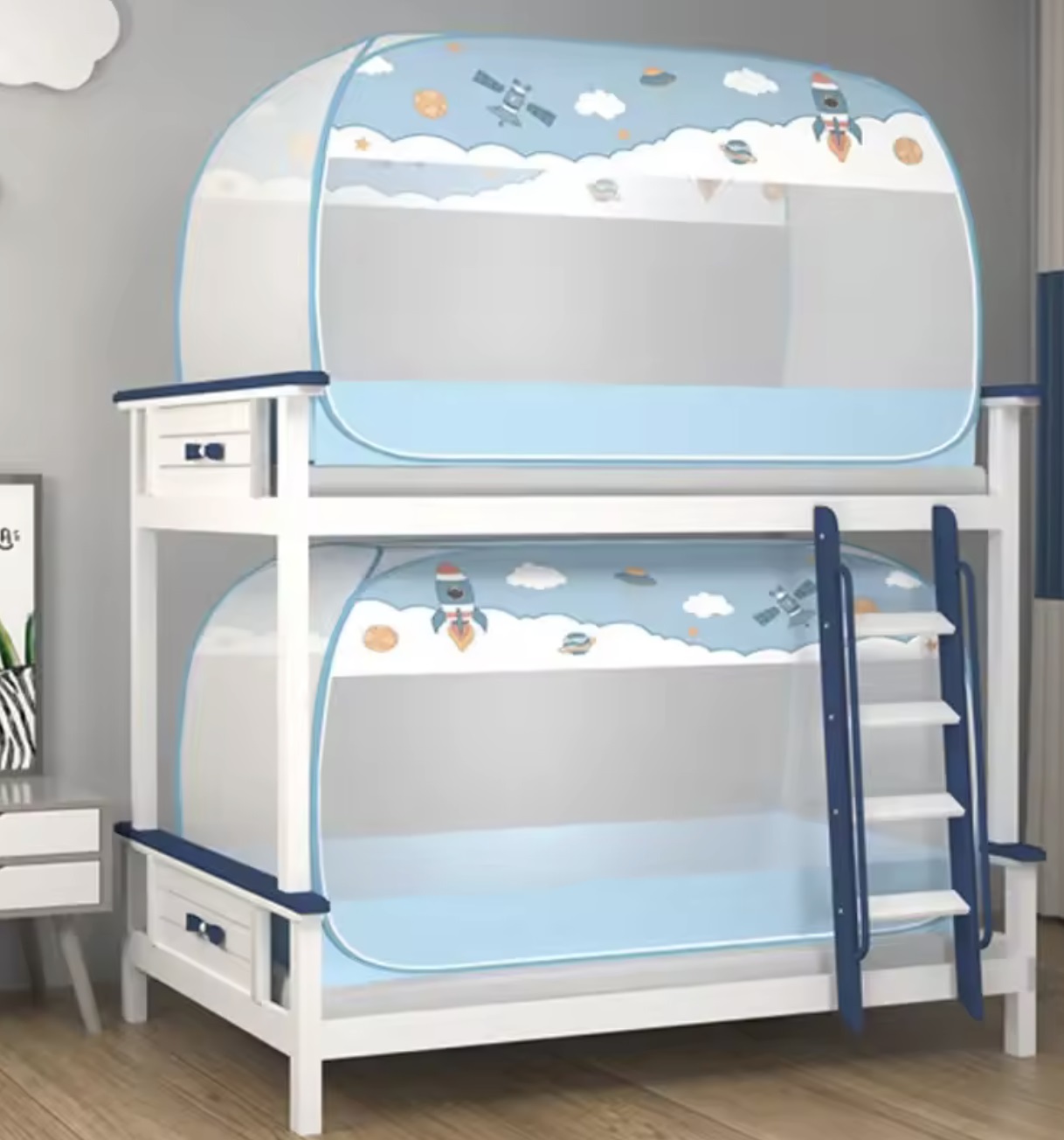 Children's mosquito nets for girls'/boys' beds - pop-up or space - Image 2