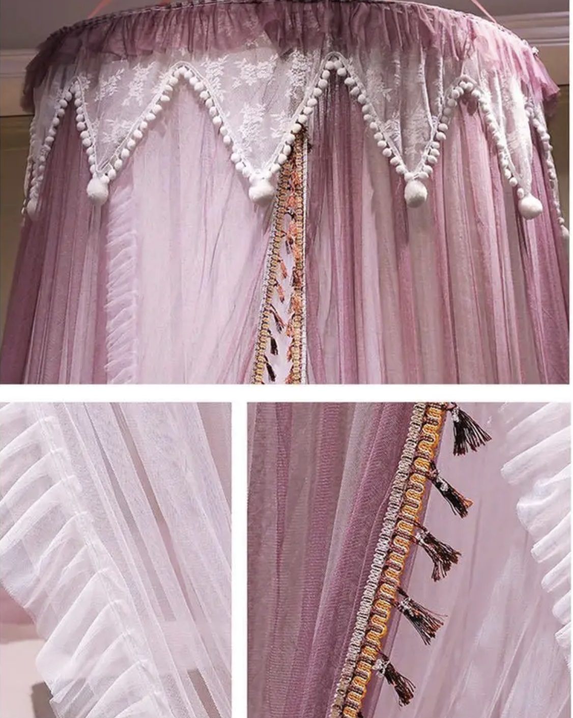 Adult Canopy Bed | Bohemian Magical Pink - Image 2