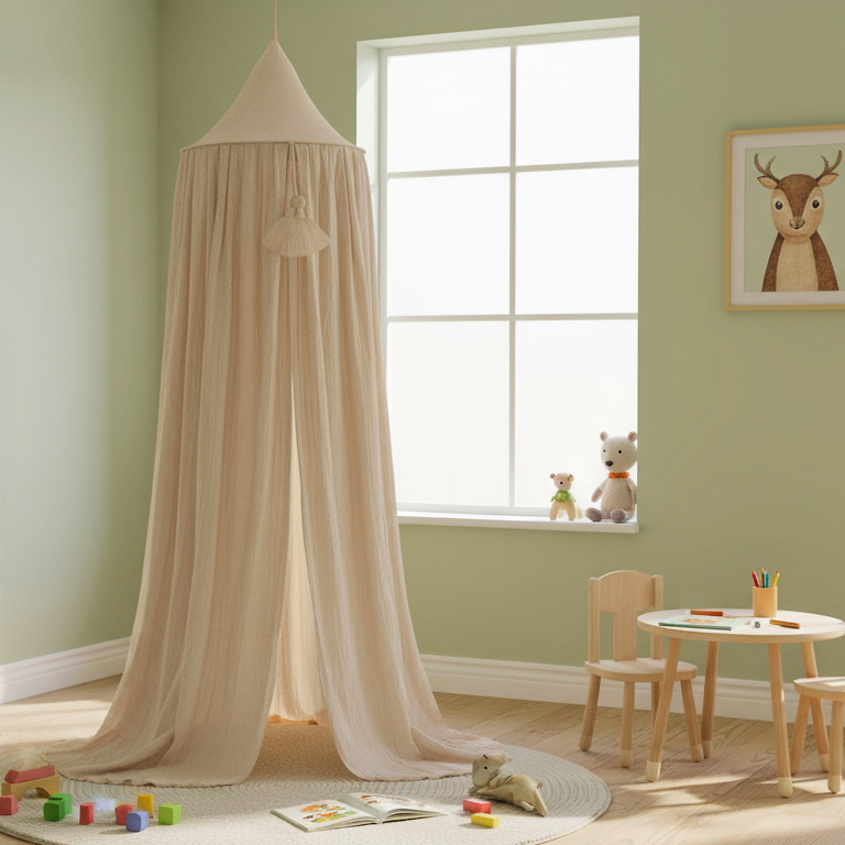 Organic Duo Pack | Canopy Bed & Play Mat | L'Aurore Pompons