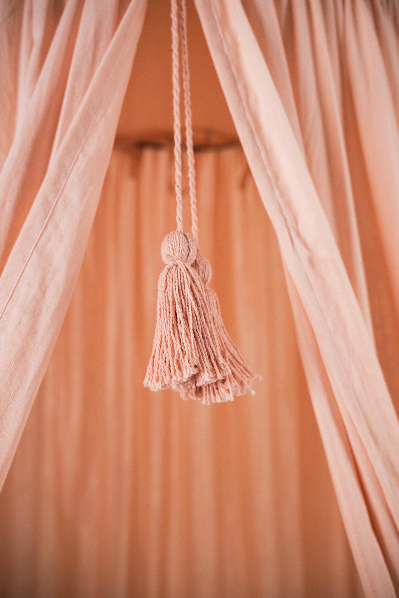 Canopy bed | double organic cotton muslin | L'Aurore Pompons - Image 2