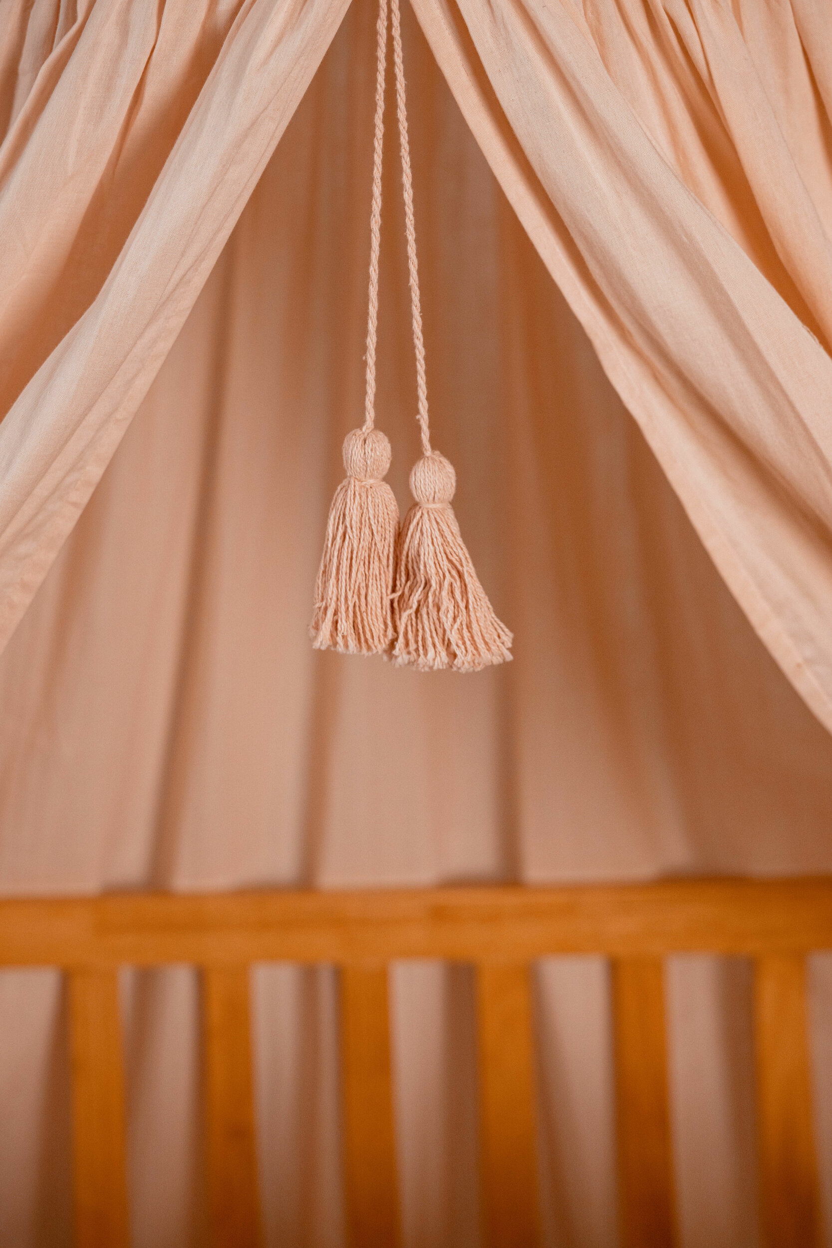 Canopy bed | double organic cotton muslin | L'Aurore Pompons - Image 4