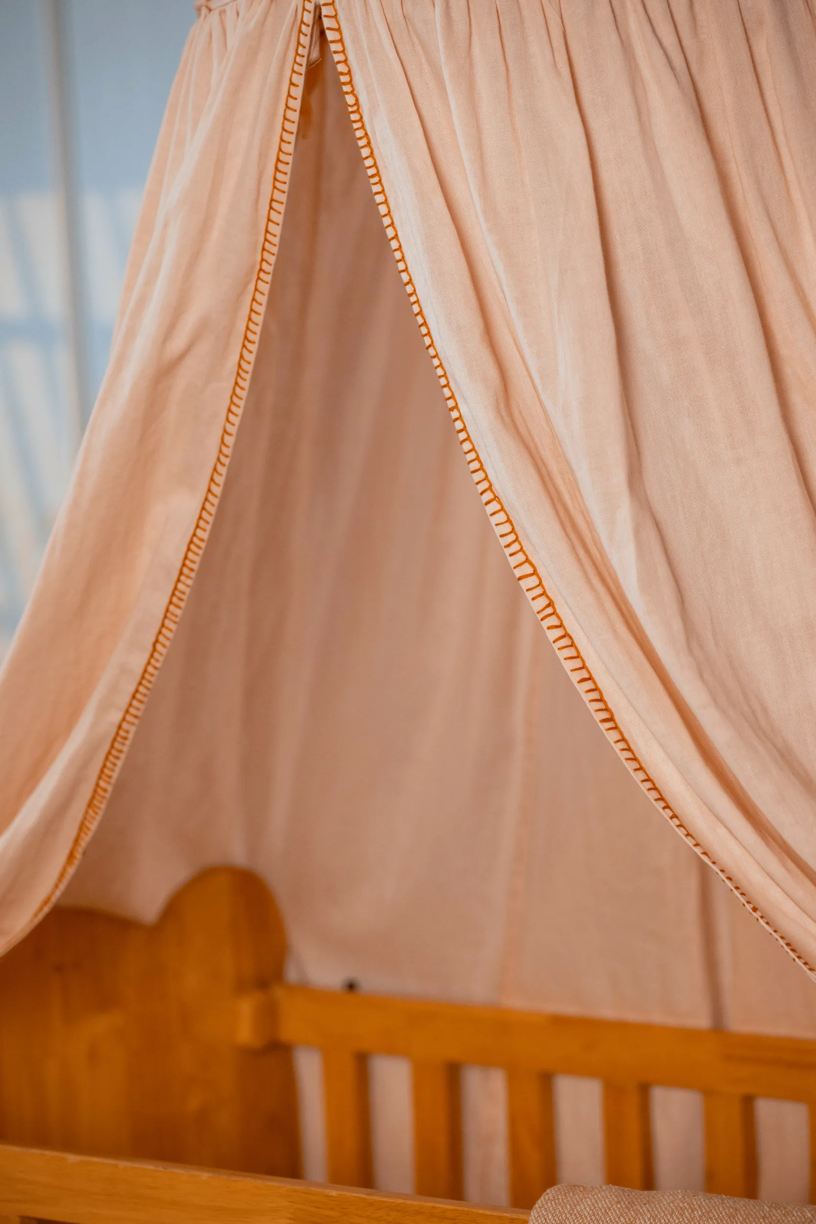 Canopy bed | double organic cotton muslin | L'Aurore Festons - Image 4