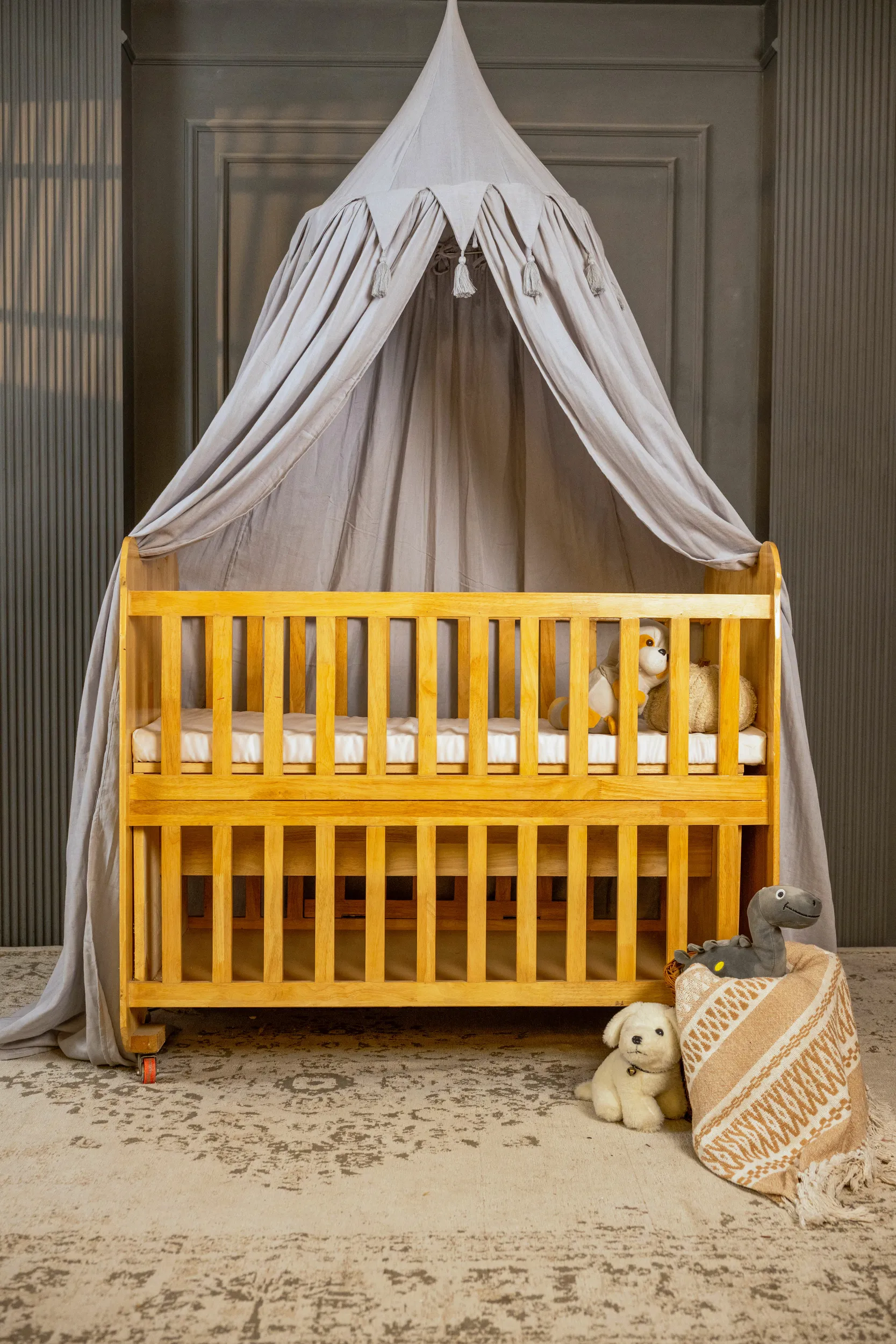 Canopy bed | double organic cotton muslin | The Bohemian Cloud
